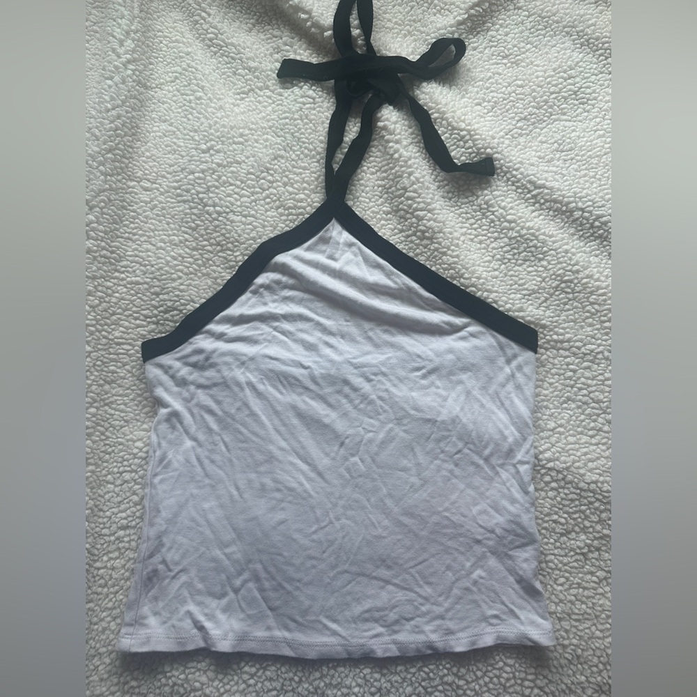 Stylish White Halter Top size M